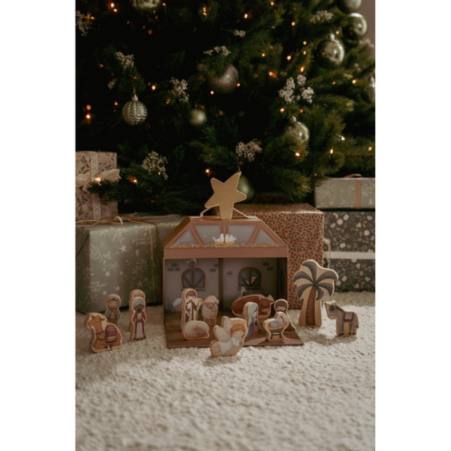 Little Dutch Little Dutch – Kerststal speelkoffer, FSC