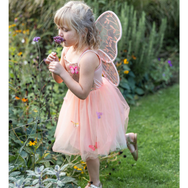 Great Pretenders Vlinderjurk, perzikkleurig, maat US 7-8