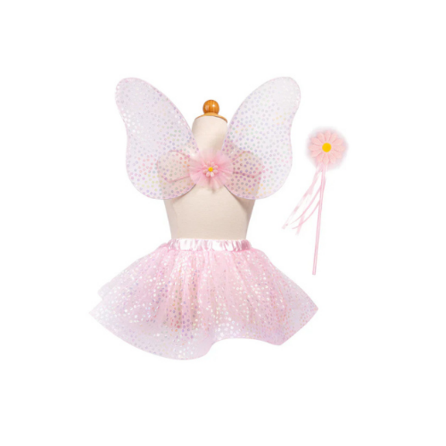 Great Pretenders Gek op Daisies Tutu-, vleugels- en toverstokset, maat US 4-6