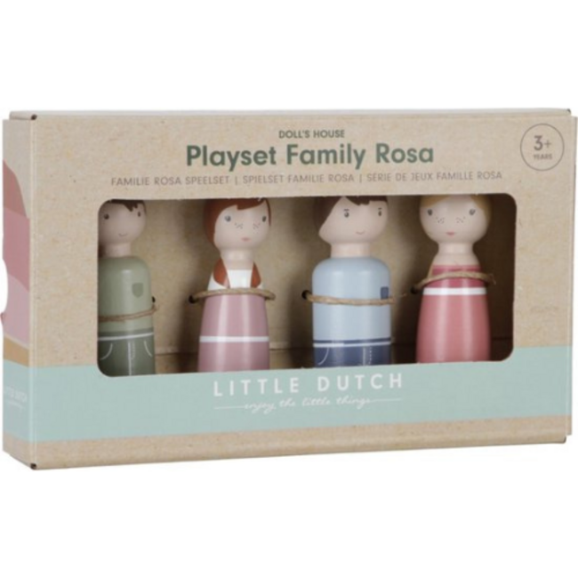 Little Dutch Little Dutch - Aanvulset Poppenhuis - Familie Rosa FSC