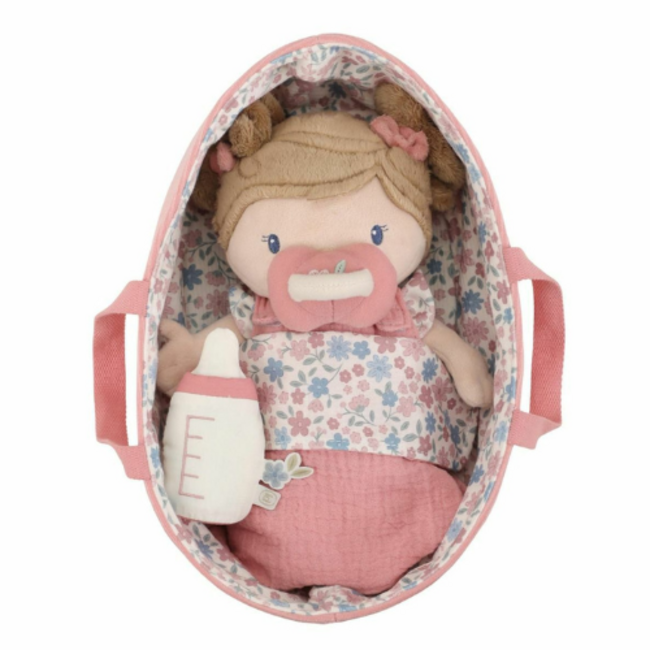 Little Dutch Little Dutch Babypop in mandje Rosa GRS