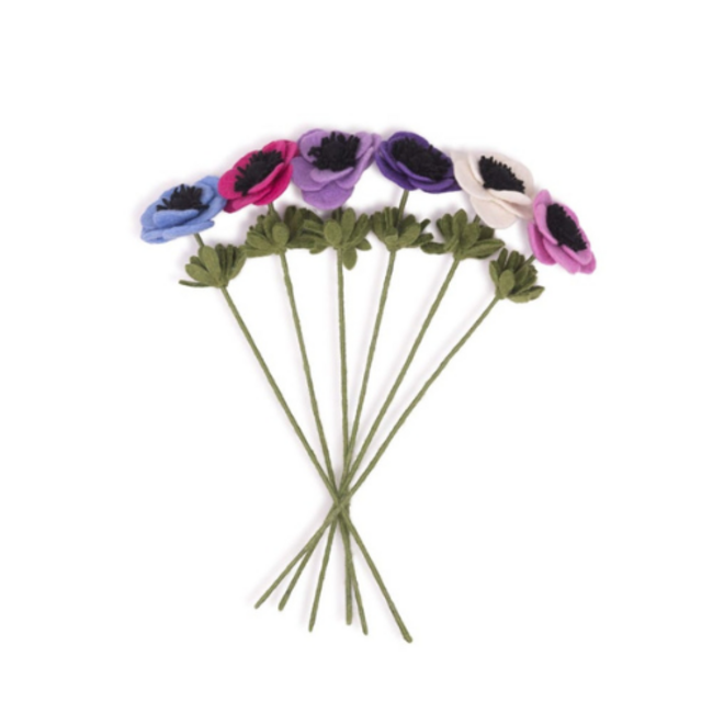 Sjaal met Verhaal Vilten Bloemen - Anemoon