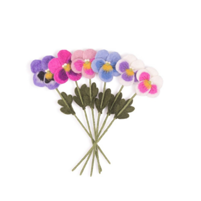 Sjaal met Verhaal Vilten Bloemen - Viooltje