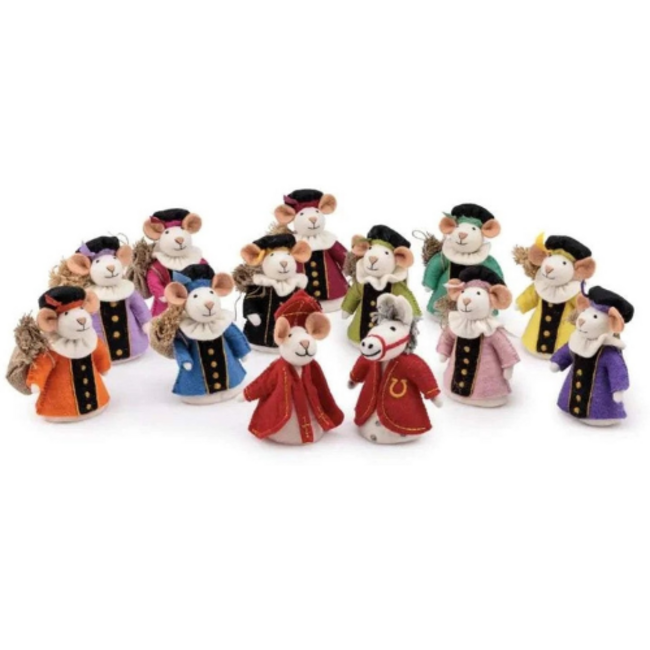 Sjaal met Verhaal Decoratie Muis Pietermuis Fuchsia