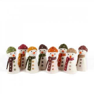 Sjaal met Verhaal Kerst: Sneeuwpopjes Multicolor