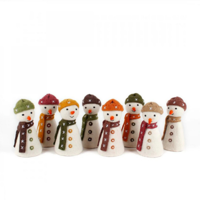 Sjaal met Verhaal Kerst: Sneeuwpopjes Multicolor