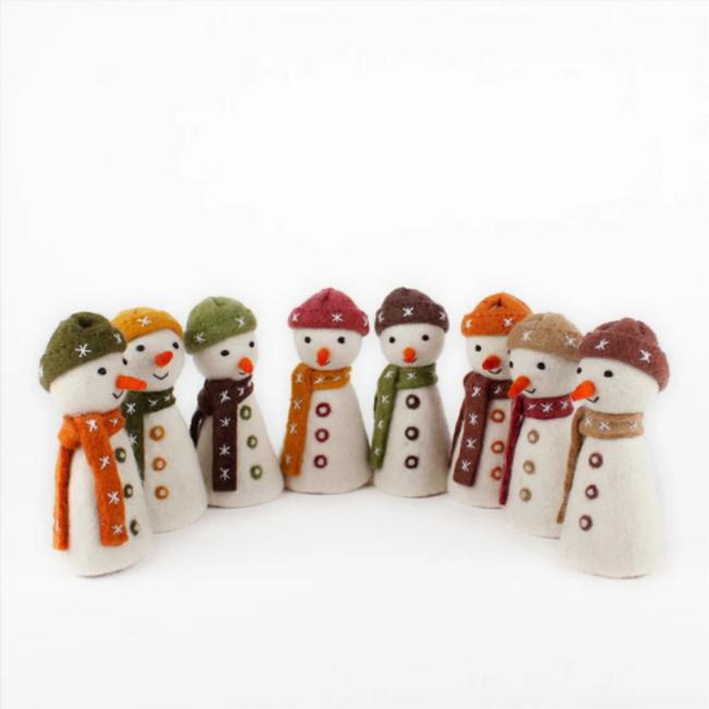 Sjaal met Verhaal Kerst: Sneeuwpopjes Multicolor