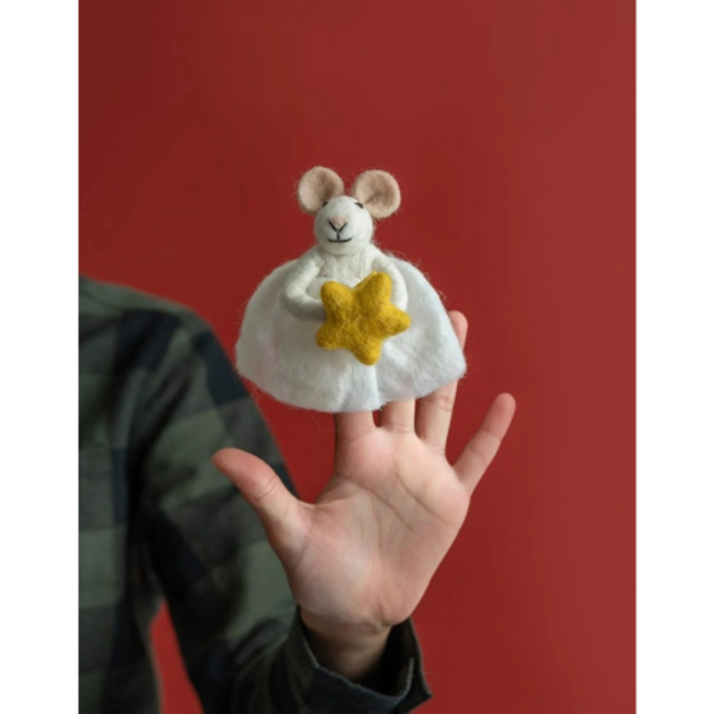 Sjaal met Verhaal Vingerpopje Muis met Ster