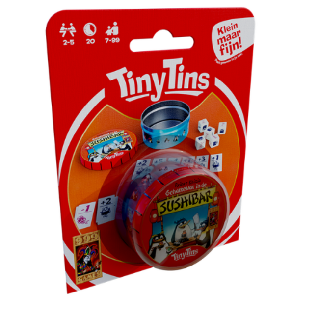 999 Games Reisspellen, Tiny Tins: Geharrewar in de Sushibar - Dobbelspel