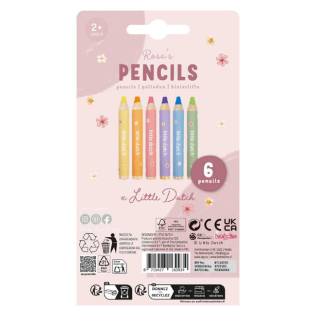 Little Dutch Little Dutch Potloden Rosa - 6st.