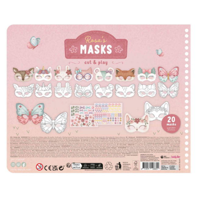 Little Dutch Little Dutch Rosa's Maskers Maken - Met Schaar
