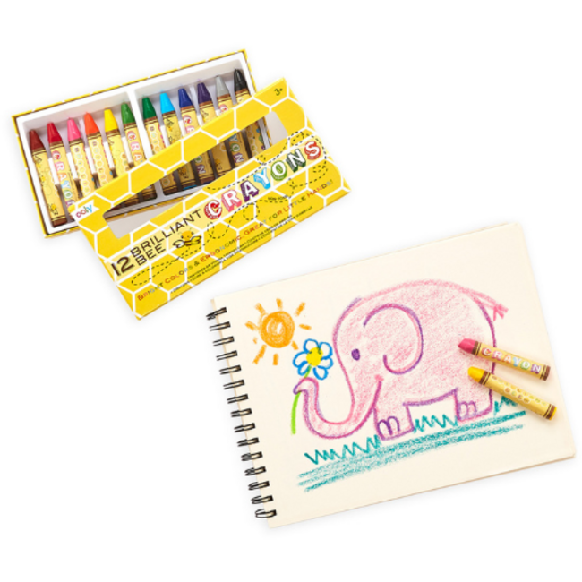 Ooly Brilliant Bee Crayons - set of 12
