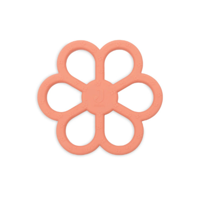 Jollein Bijtring Siliconen Flower Coral Rose
