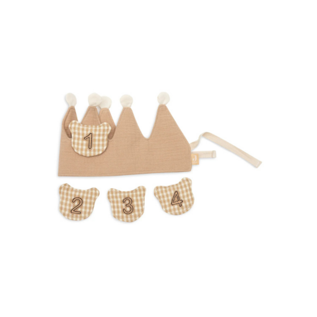 Jollein Verjaardagskroon met cijfers Teddy Bear