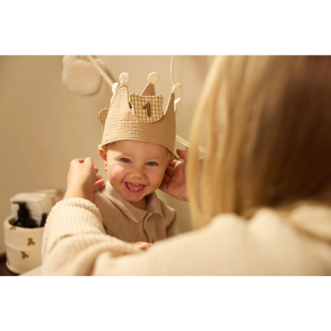 Jollein Verjaardagskroon met cijfers Teddy Bear