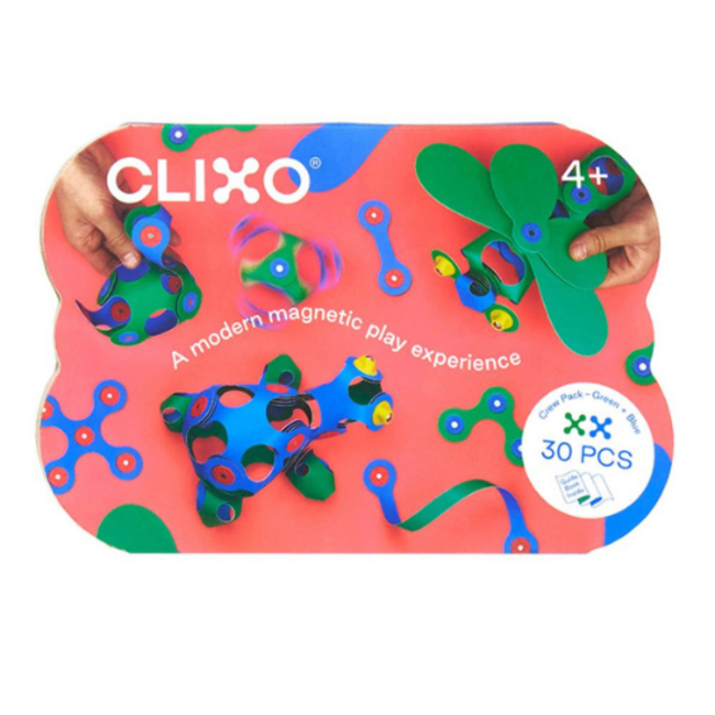 Clixio Magneetspeelgoed - Crew Pack (Blauw/groen)