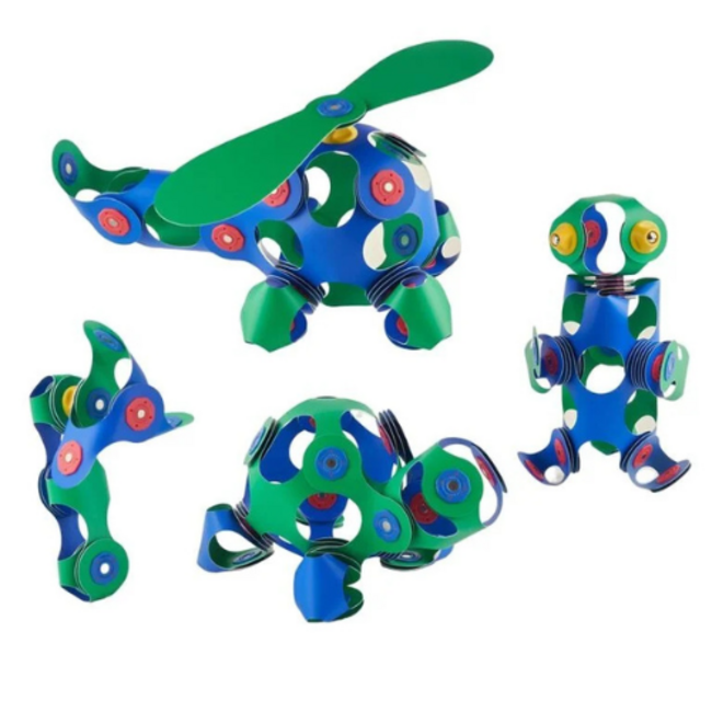 Clixo Magneetspeelgoed - Crew Pack (Blauw/groen)