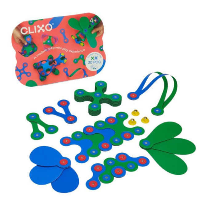 Clixo Magneetspeelgoed - Crew Pack (Blauw/groen)