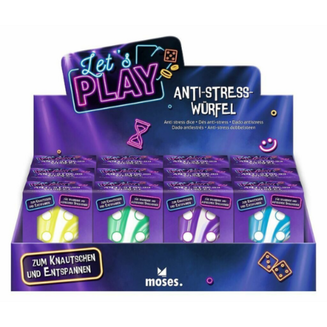 Let's play anti stress dobbelsteen 4 assorti