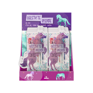 Paarden 6 gelstiften 15 cm in etui