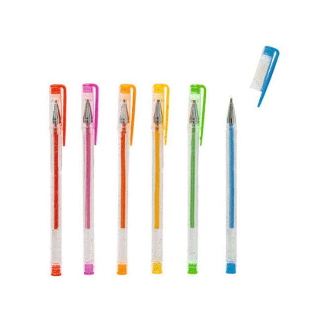 Paarden 6 gelstiften 15 cm in etui