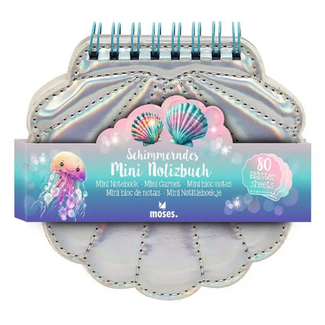 Mini notitieboek schelp 2 assorti