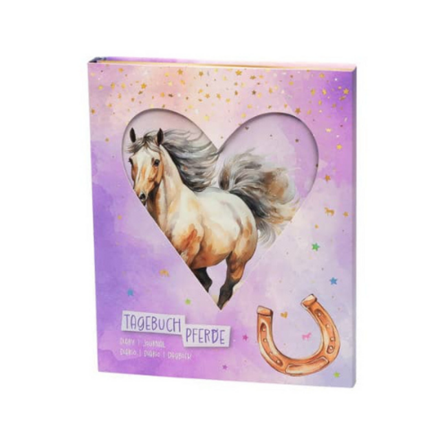 Dagboek met slot paarden