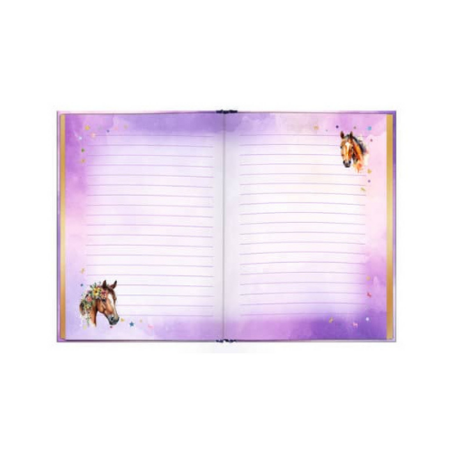 Dagboek met slot paarden