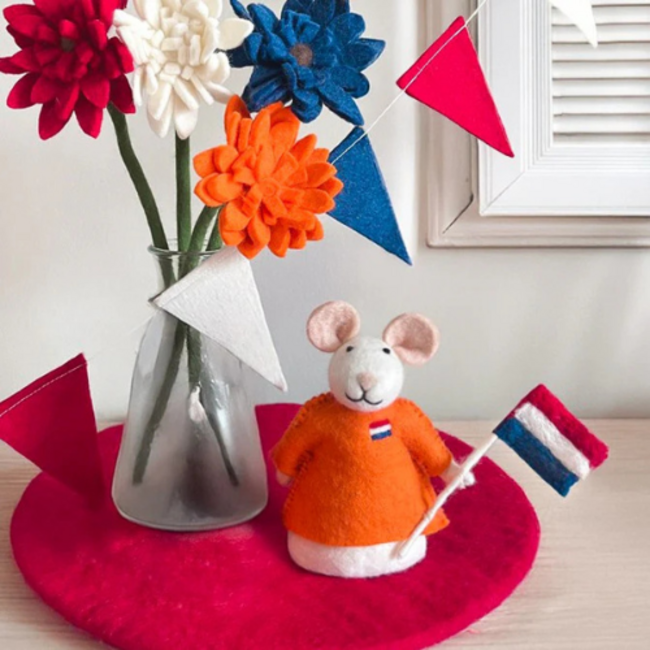 Sjaal met Verhaal Sjaal met verhaal, Muis met Nederlandse Vlag