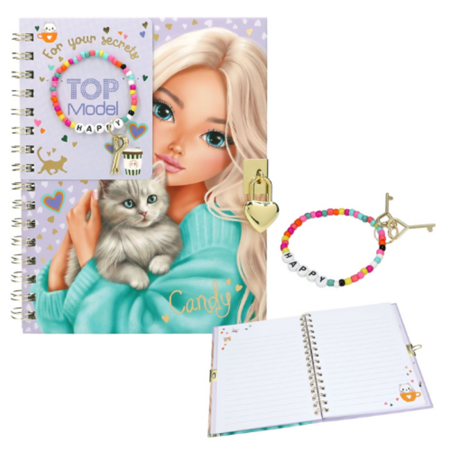 TOPModel Topmodel, Dagboek met slot en armband