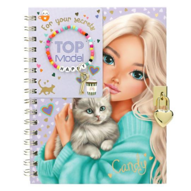 TOPModel Topmodel, Dagboek met slot en armband