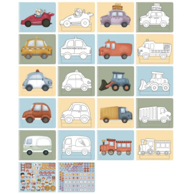 Little Dutch Jim's garage cut & play boek