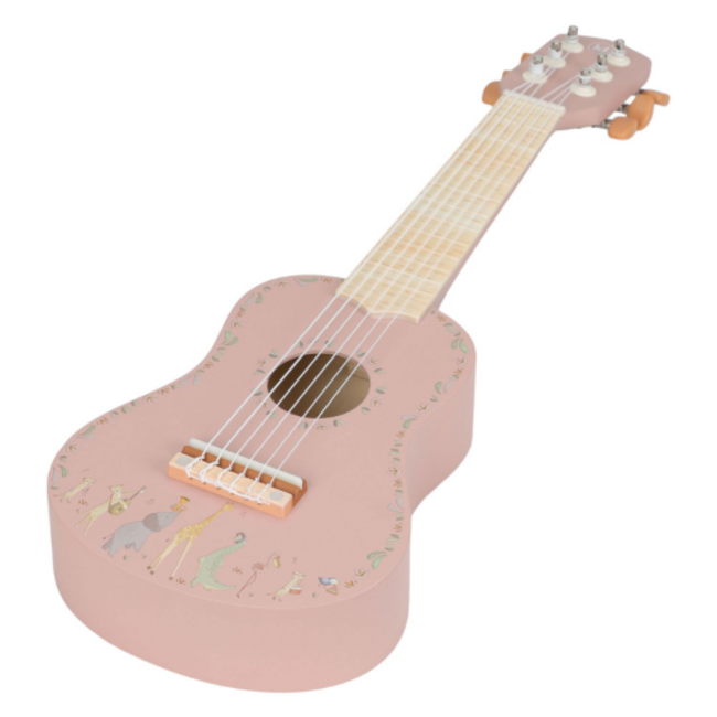 Little Dutch Houten gitaar - Roze - Safari Friends