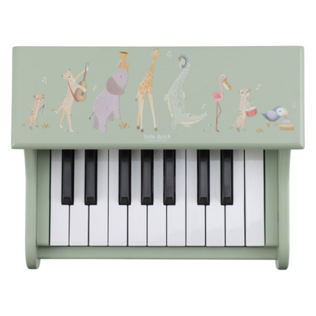 Little Dutch Houten Piano Groen - Safari Friends