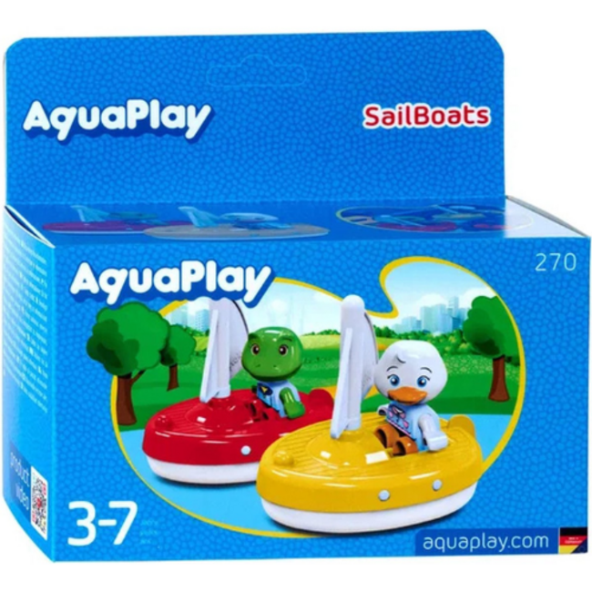 Aquaplay Buitenspeelgoed, Waterbanen - accessoires: Zeilbootjes & Figuurtjes, 2st.