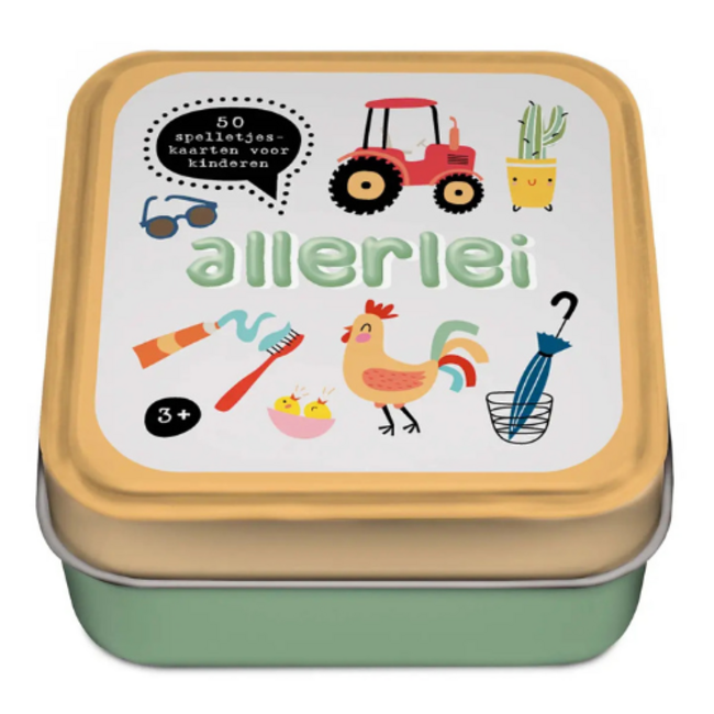Spellen , kaartspellen - 50 spelletjeskaarten voor kinderen, Van alles 3+