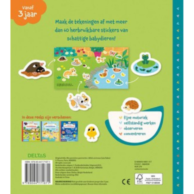 Deltas Mijn eerste stickerboek Kleine Handjes - Babydieren