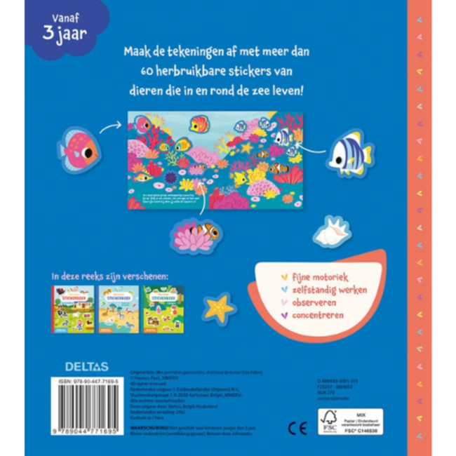 Deltas Mijn eerste stickerboek Kleine Handjes - Dieren van de zee