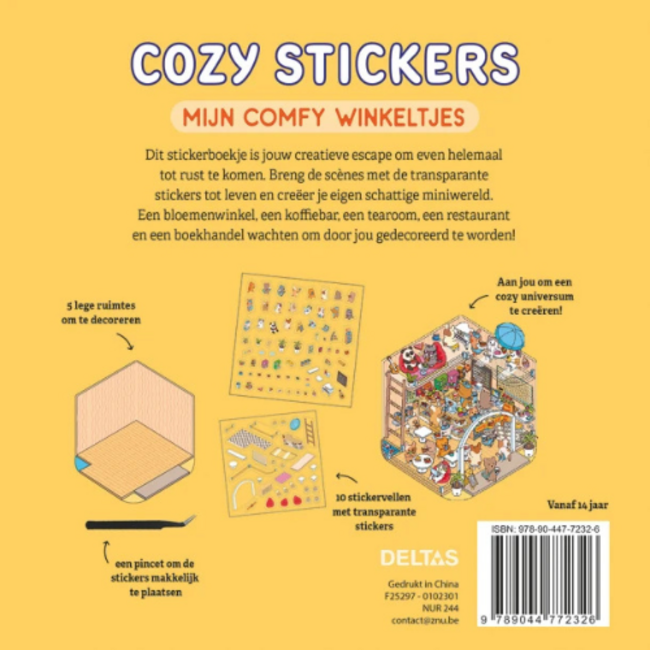 Deltas Cozy Stickers - Mijn comfy winkeltjes