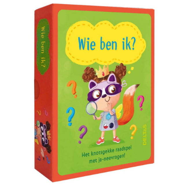 Deltas Wie ben ik?-Raadspel met kaarten