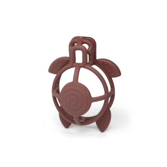 Babyspeelgoed - Siliconen bijtfiguur Schildpad bruin
