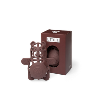 Babyspeelgoed - Siliconen bijtfiguur Beer bruin