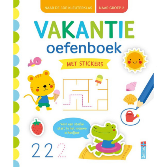 Deltas Vakantie oefenboek met stickers (naar groep 2)