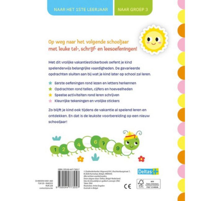 Deltas Vakantie oefenboek met stickers (naar groep 3)