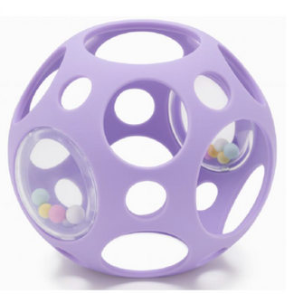 Little L – Sensorische bal Rammelaar – Paars