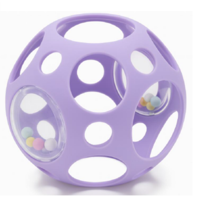 Little L – Sensorische bal Rammelaar – Paars