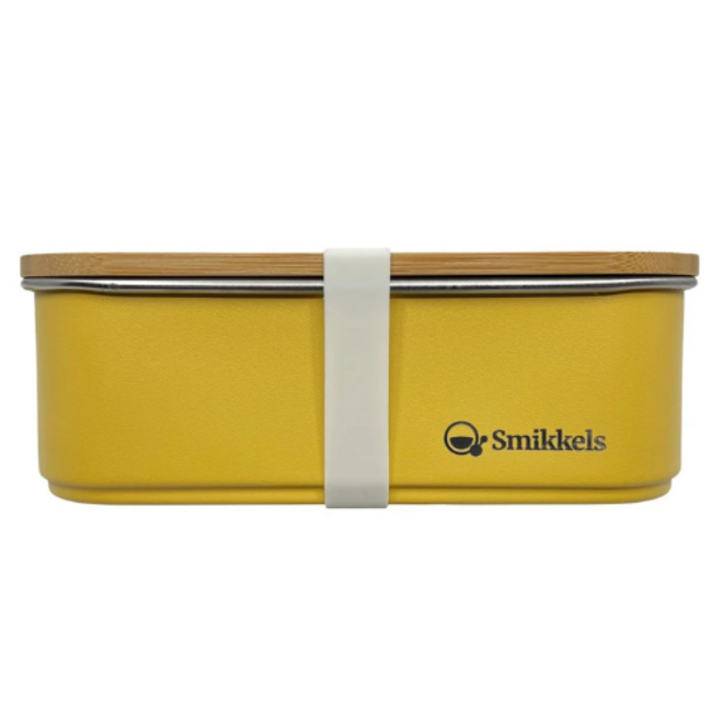 Smikkels RVS Lunchbox - Geel
