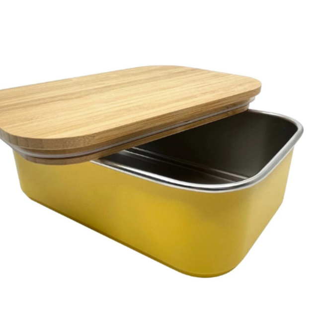 Smikkels RVS Lunchbox - Geel