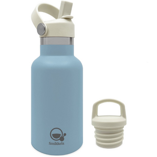 Smikkels RVS Thermos drinkfles 350ml - Blauw