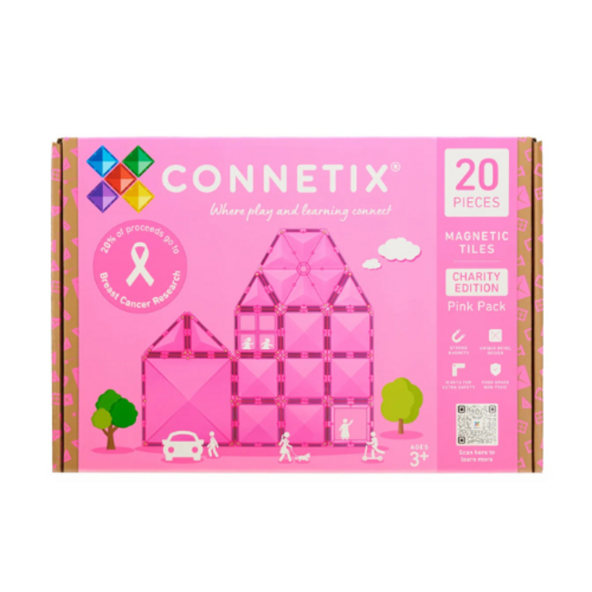 Connetix Charity Pack Pink, Roze tegels (20 stuks)